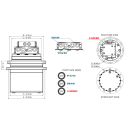 Moteur de translation pour mini pelle 5 à 9 tonnes (12 + 12 trous) TOOMAT 20 MTR-TOOMAT20