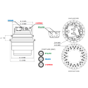 Moteur de translation pour pelle 28 à 30 ton (20 + 16+8 trous) TOOMAT 25-DAEWOO-DOOSAN-DX300 MTR-TOOMAT25-DAEWOO-DOOSAN-DX300