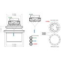 Moteur de translation pour mini pelle (12+12 trous) TOOMAT 31-HANIX-N260-2 MTR-TOOMAT31-HANIX-N260-2