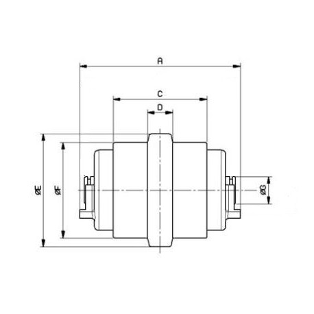 Galet inférieur KOBELCO SK28 SR UF080Z3A