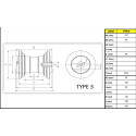 Galet inférieur YANMAR B08 SCOPY YM772156.37300