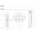 Barbotin KOMATSU PC28UU3 / PC30MR1 / PC30MR2 / PC30MR3 / PC30UU3 / PC35MR2 / PC35MR3 / PC38UU3 UR101K123/ R010106 UR101K123-K...