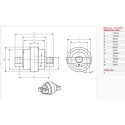 Galet inférieur PEL JOB EB30-4 / EB300 / EB306 / EB36 / UF040Z5C-PELJOB1