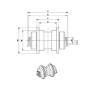 Galet inférieur IHI IS50G3 UF106Z1A