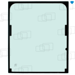 VITRE AVANT HAUTE KUBOTA KX014-4 / KX015-4 / KX016-4 / KX018-4 / KX019-4 (A PARTIR DE 2011) 067977I