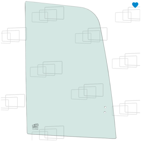 VITRE MAIN DROITE PARTIE HAUTE AVANT COULISSANTE KUBOTA KX027-4 / KX030-4 152290C