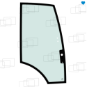 VITRE PORTE DROITE KOMATSU WB91R-2 WB93R-2 WB97R-2 (F20001 -) WB97S-2 (F10001 -) WB140-2 WB140PS-2 WB140-2N WB150-2 WB150AWS-...