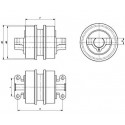 Galet inférieur KOMATSU PC88MR6 / PC88MR8 UF043K0B-KOMATSU2