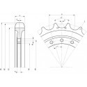 Barbotin CATERPILLAR 311 / 312 / 313/ 314 / E110B... UR171C021-CAT