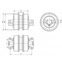 Galet inférieur KOMATSU PC75UU / PC78MR / PC78US / PC80MR / PC88MR UF043K1B-KOMATSU1