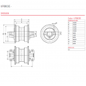 Galet inférieur CATERPILLAR 307B UF106C0E-CATERPILLAR