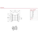 Galet inférieur YANMAR VIO35,6 / VIO35CR / VIO38,2 UF075Z1A-YANMAR6